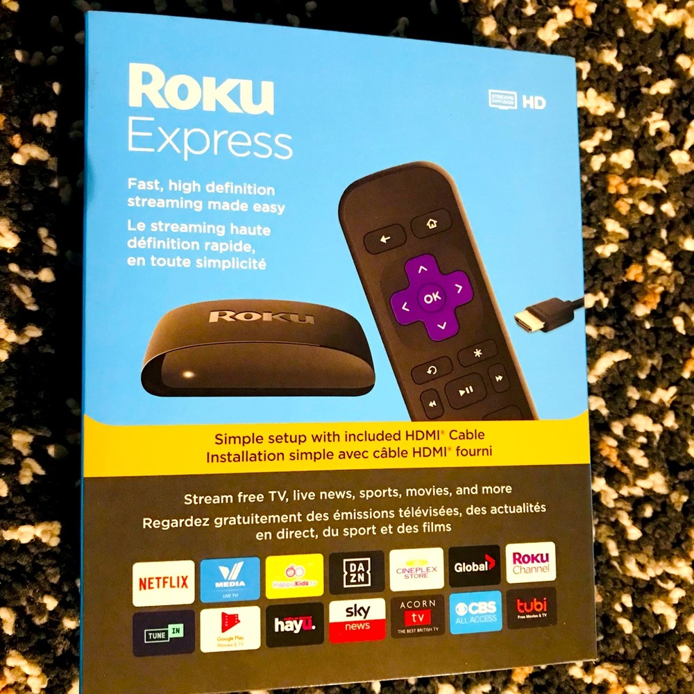 Roku Express HD w Roku streaming player,Remote,HDMI cable & more